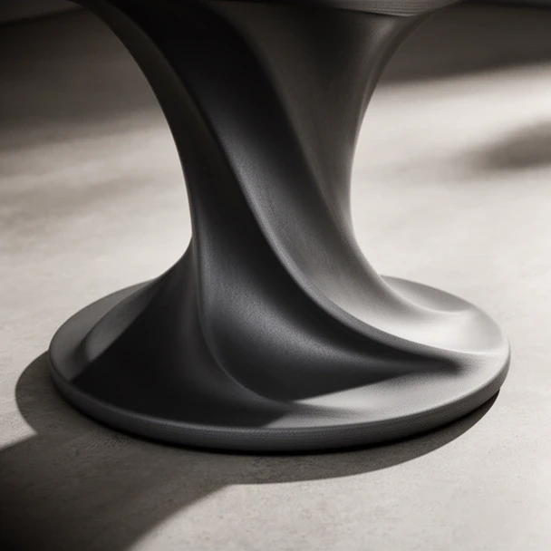 Sculpted central pedestal base of the Sumo table